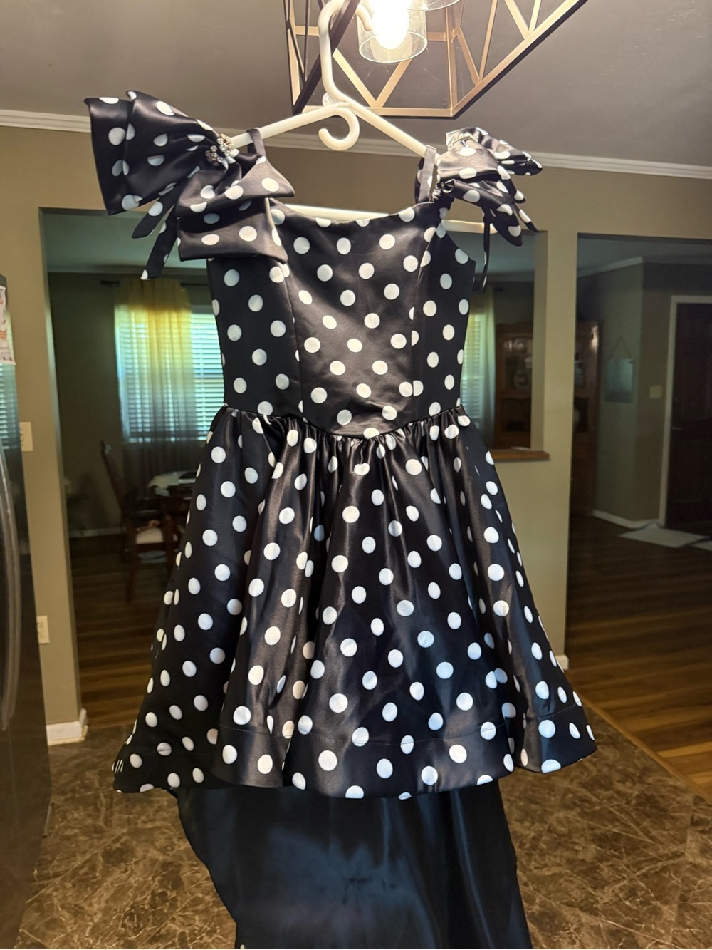 Johnathan Kayne Black and White Polka Dot Girls' Party Dress